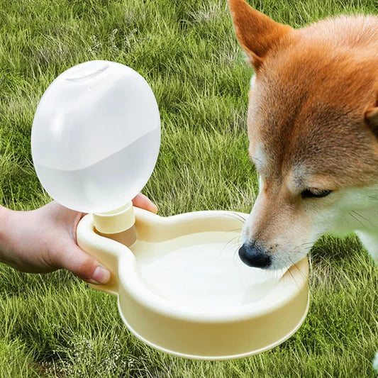 dog waterer 17oz Portable Pet Water Bottle with Foldable Bowl